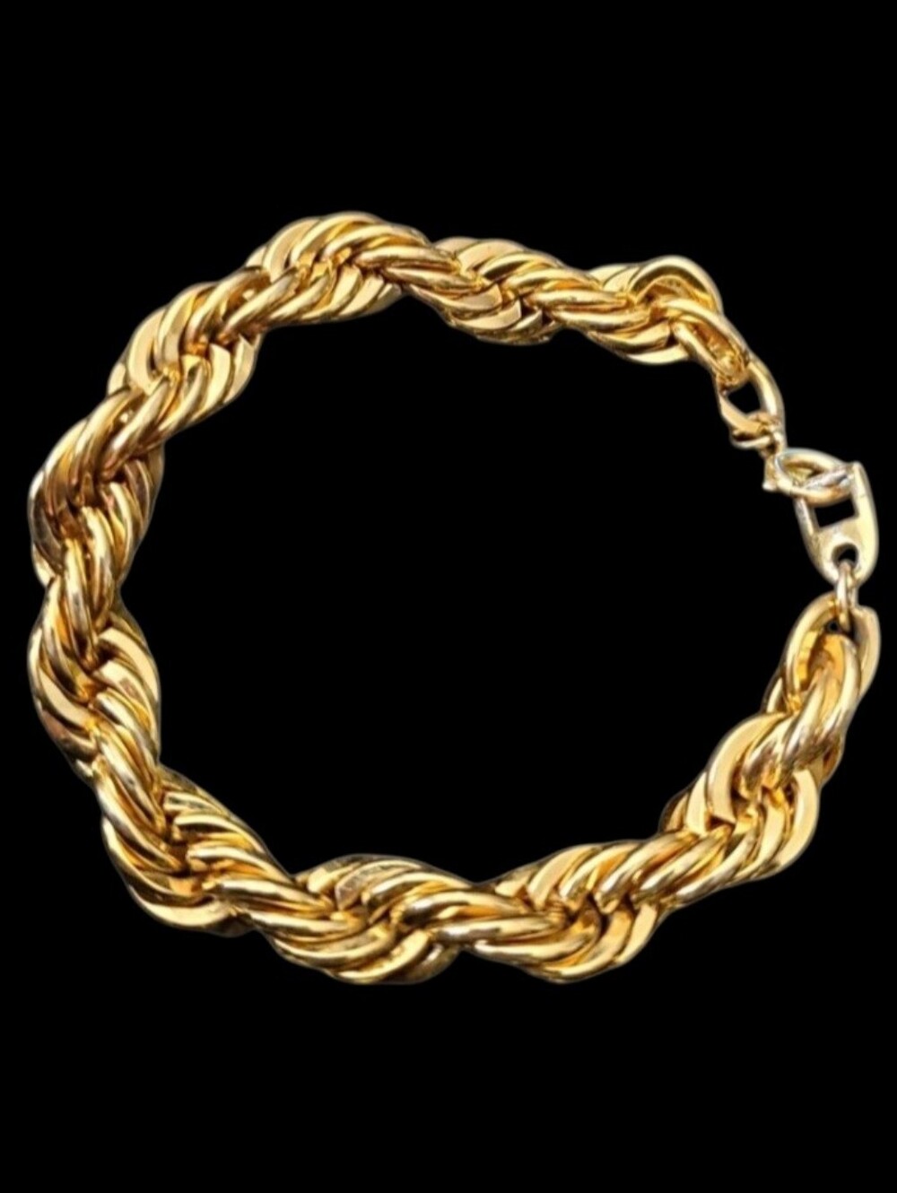 Gold Rope Chain Bracelet - Women Jewelry Sz 6.5